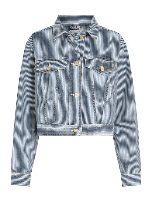 TOMMY HILFIGER Overgangsjakke  blue denim / hvid