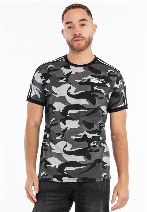 LONSDALE Bluser & t-shirts 'Gunnista'  grå / lysegrå / sort / hvid