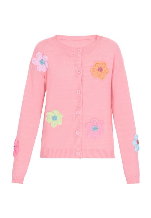 swirly Cardigan 'Back To School'  azur / lemon / orange / lyserød