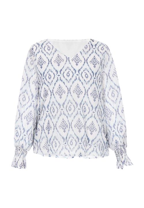 Gaya Bluse 'Fashion Look'  safir / lyseblå / hvid