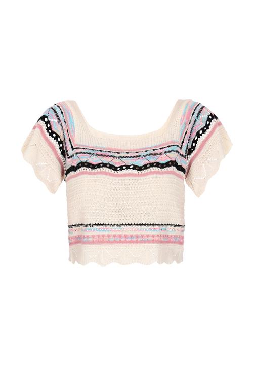 IZIA Pullover  lyseblå / lyserød / sort / naturhvid