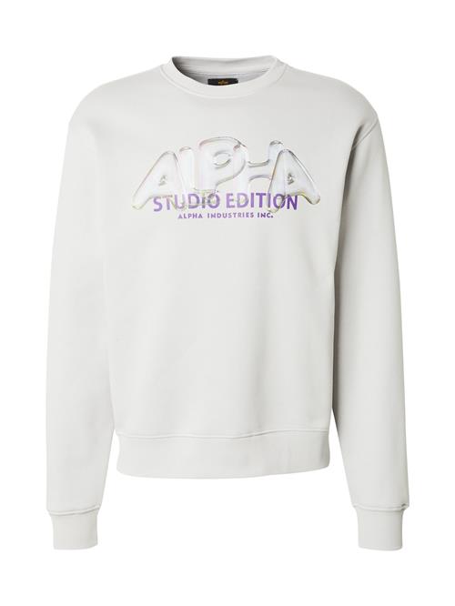 ALPHA INDUSTRIES Sweatshirt 'Studio Edition Vibe'  mudderfarvet / lysegrå / lilla / sort