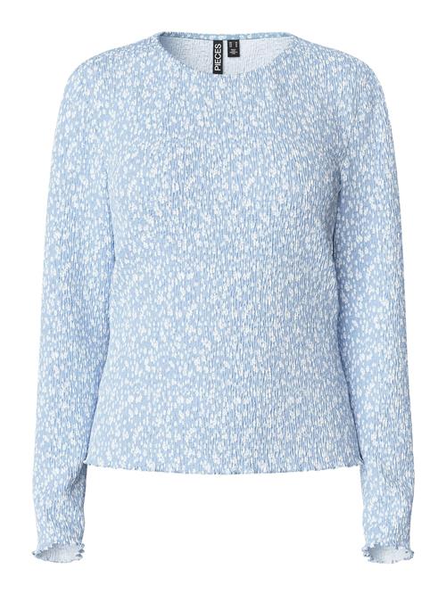 PIECES Shirts 'PCFlora'  lyseblå / hvid