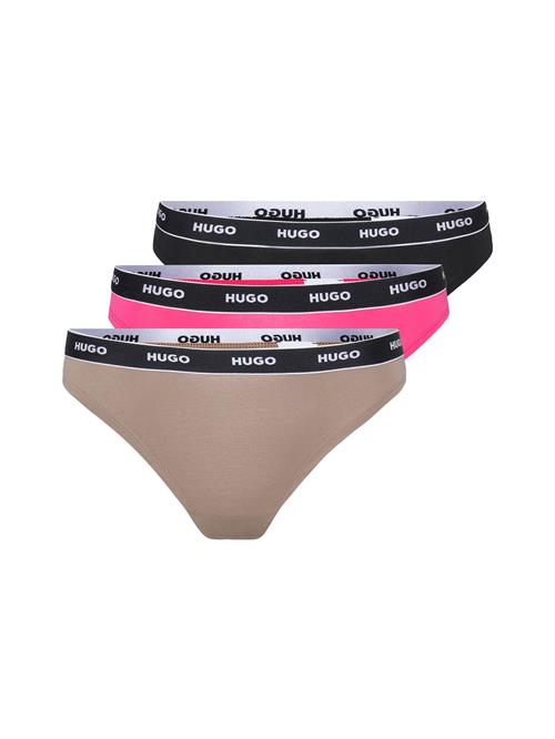 HUGO String  mokka / lys pink / sort