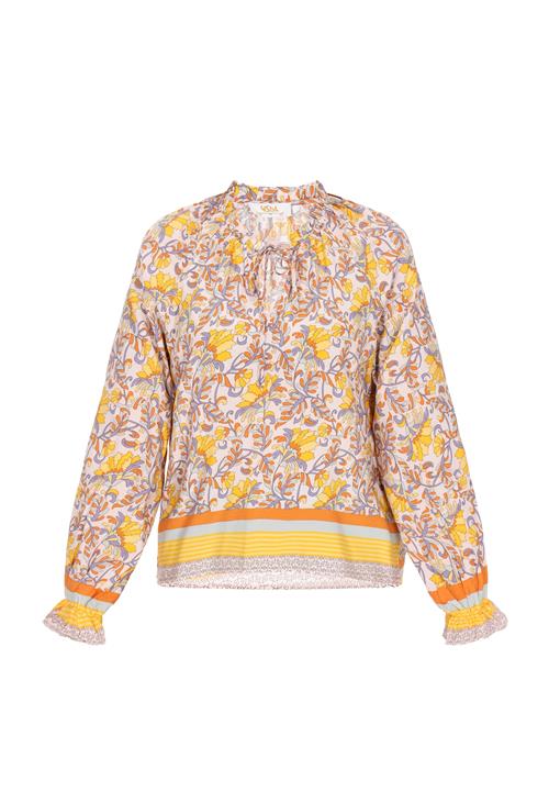 usha FESTIVAL Bluse 'Festival'  ecru / gul / lilla / orange