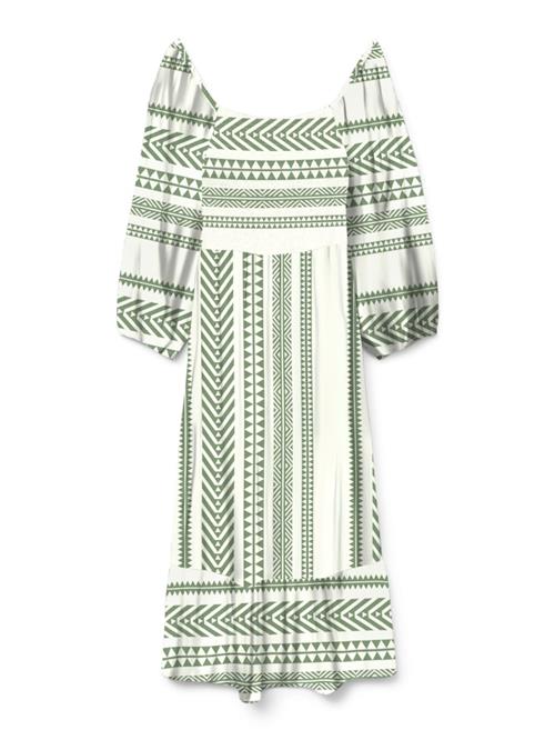 VERO MODA Kjole 'VMDICTHE'  kiwi / hvid