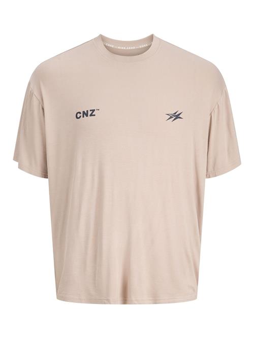 JACK & JONES Bluser & t-shirts 'JCOCNZ BERLIN'  greige / sort