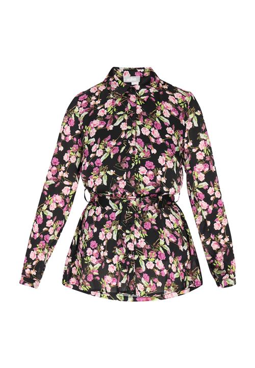 Usha Bluse 'Fashion Look'  grøn / lilla / lyserød / sort