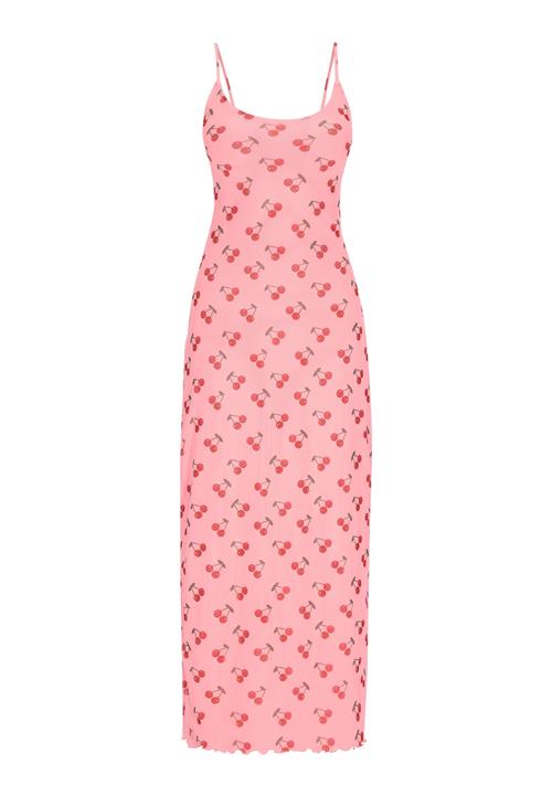 MYMO Sommerkjole 'Spring Summer'  græsgrøn / lyserød / kirsebærsrød