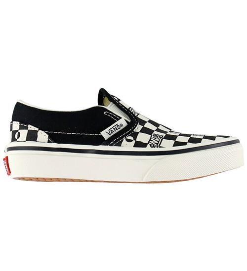 Vans Sko - Classic Slip-On - Geo Check Sort/Hvid