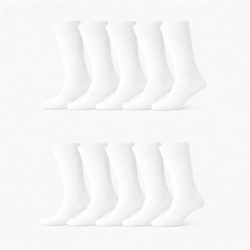 Bambus strømper i hvid til kvinder 10-pak