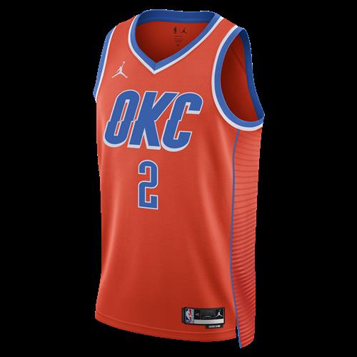Oklahoma City Thunder Statement Edition Jordan Dri-FIT NBA Swingman-trøje til mænd - Orange