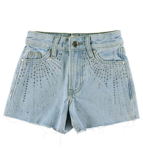 Kids Only Shorts - KogGabi - Light Blue Denim/RHINESTONES