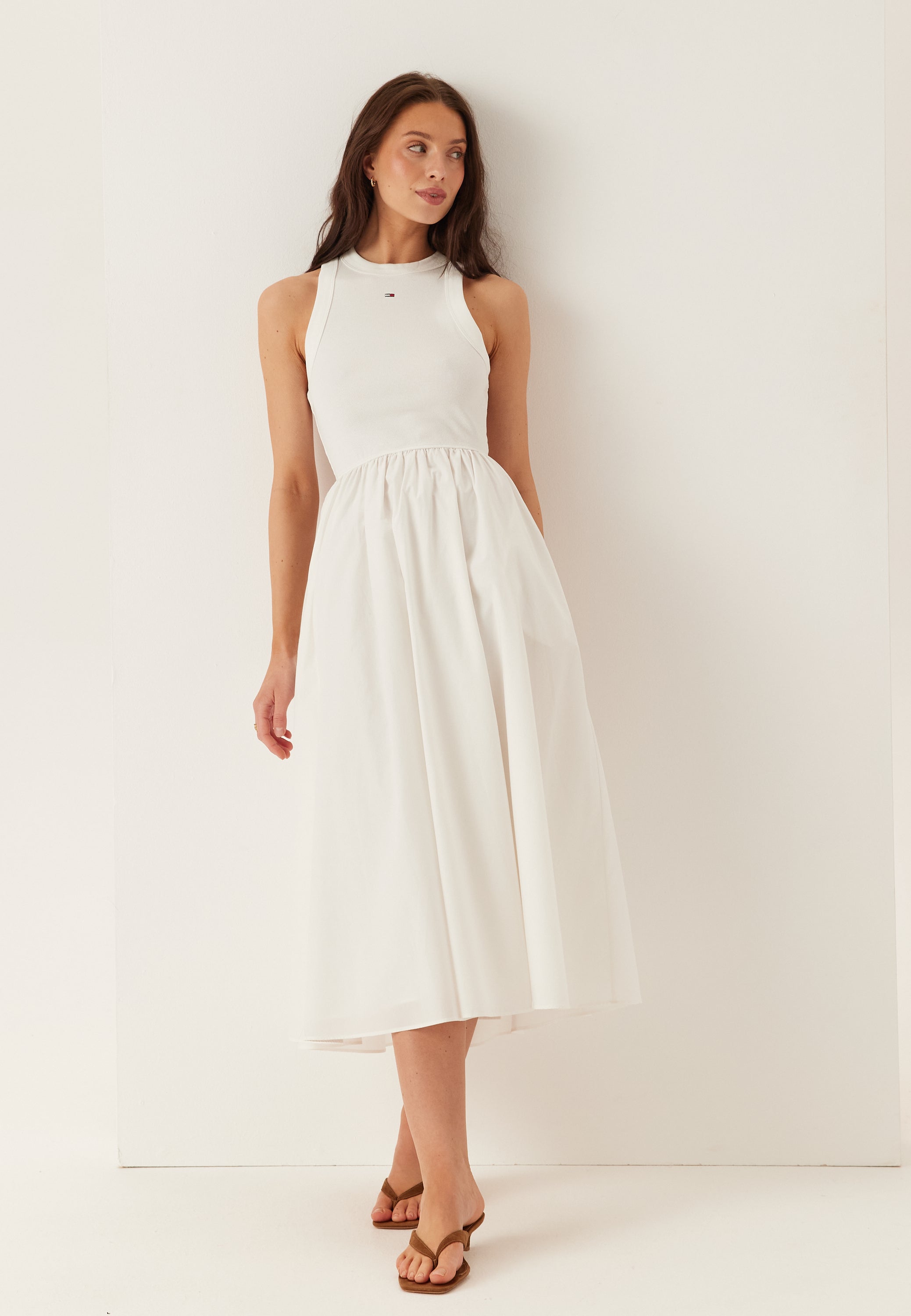 TOMMY JEANS Tjw Rib Poplin Tank Dress Ext