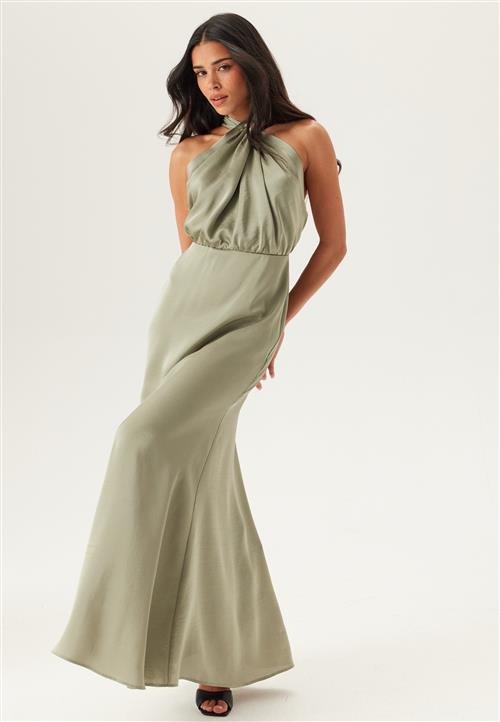 Bubbleroom Occasion Halterneck Satin Gown