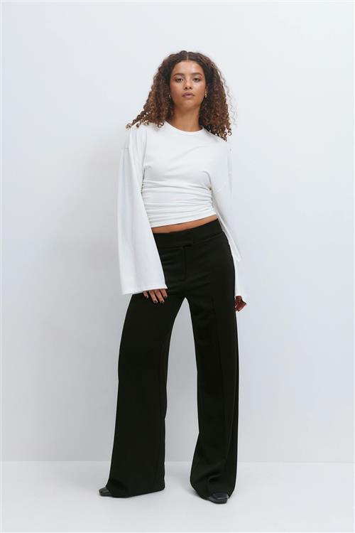 Gina Tricot - Jersey tailored trousers - Habitbukser - Sort - XS - Dame