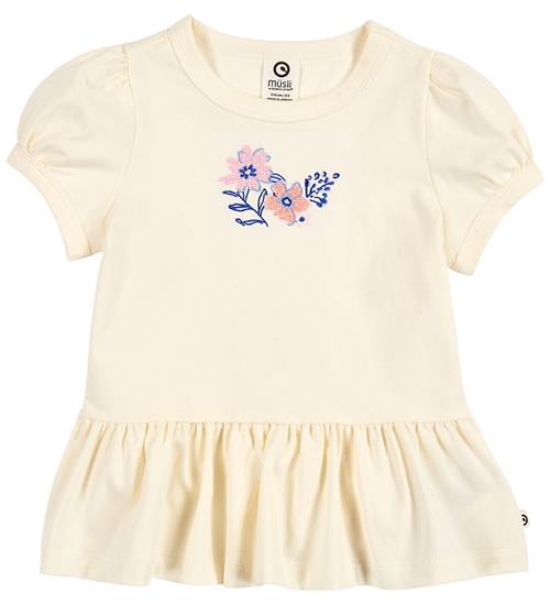 Müsli T-shirt - Primrose Peplum - Tofu m. Broderi