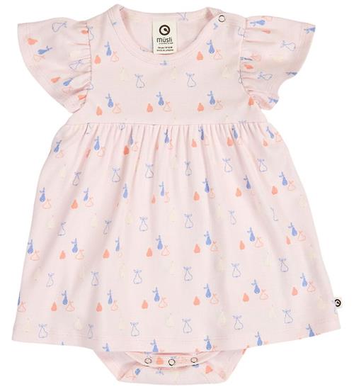 Müsli Kjolebody k/æ - Rib - Picnic Frill - Primrose/Shell Blue/T