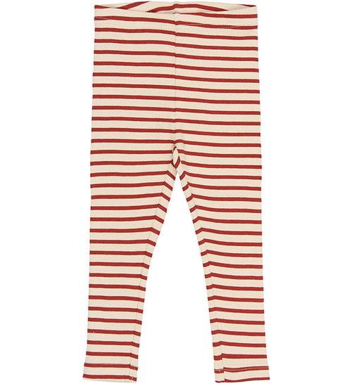 Petit Piao Leggings - Rib - PPSky - Cinnabar Striped