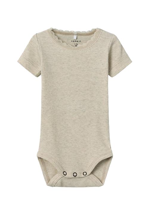 NAME IT Kortærmet Body Kab Peyote Melange