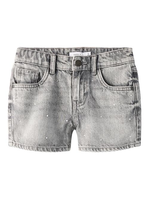 NAME IT Rhinesten Denim Shorts Rose Light Grey Denim