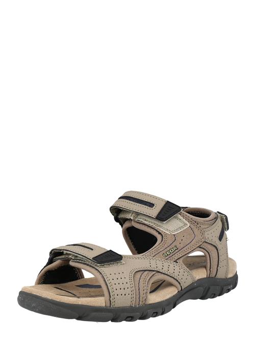 GEOX Trekkingsandaler 'Strada'  beige / mørkebeige / gul / sort