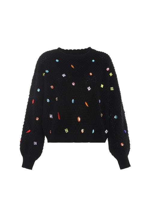 faina Pullover  blandingsfarvet / sort