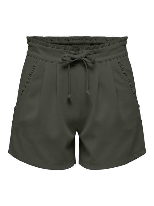 JDY Bukser med lægfolder 'JDYNEW CATIA'  mørkegrøn