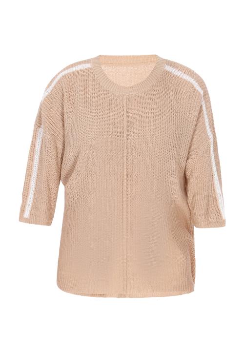 Usha Pullover 'Comfy'  nude / hvid