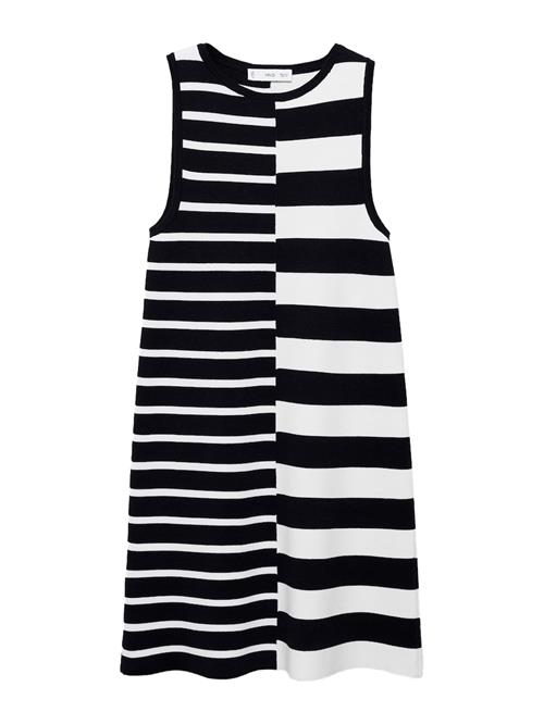 MANGO Strikkjole 'ZUNGA'  mørkeblå / hvid