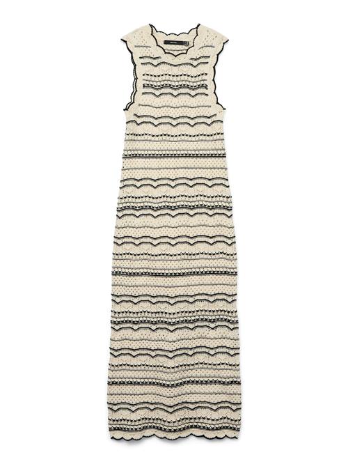 VERO MODA Strikkjole  beige / sort