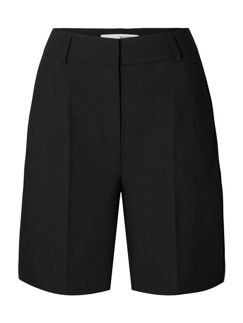 SELECTED Bukser med fals 'SLWRITA'  sort