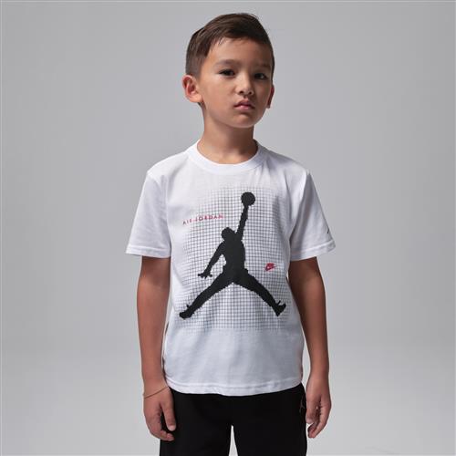 Jordan Jumpman Grid Blur-T-shirt til mindre børn - hvid