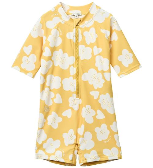 Liewood Badeheldragt - UV40+ - Max - Flower/Lemon Yellow