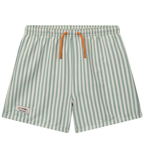 Liewood Badeshorts - Duke - Stripe Peppermint/Crisp White