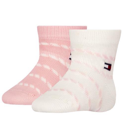 Tommy Hilfiger Strømper - Rib - 2-pak - Soft Pink