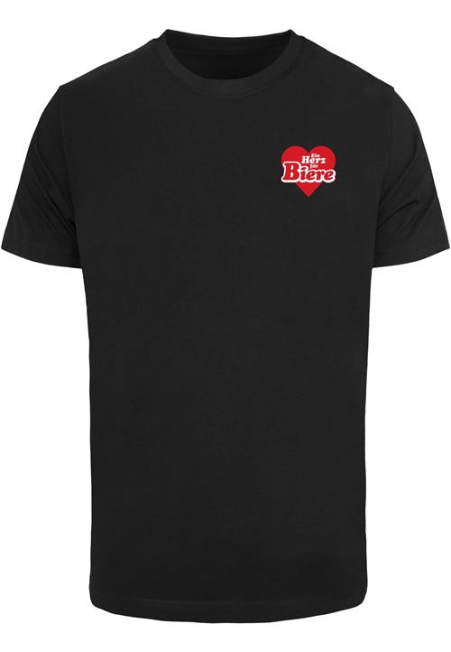 Mister Tee Bluser & t-shirts 'Bierherz'  blodrød / sort / hvid