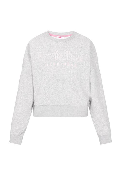 MYMO Sweatshirt 'Back To School'  grå-meleret / lyserød