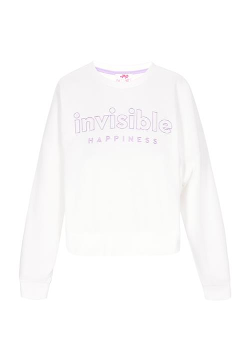 MYMO Sweatshirt 'Back to School'  lilla / hvid