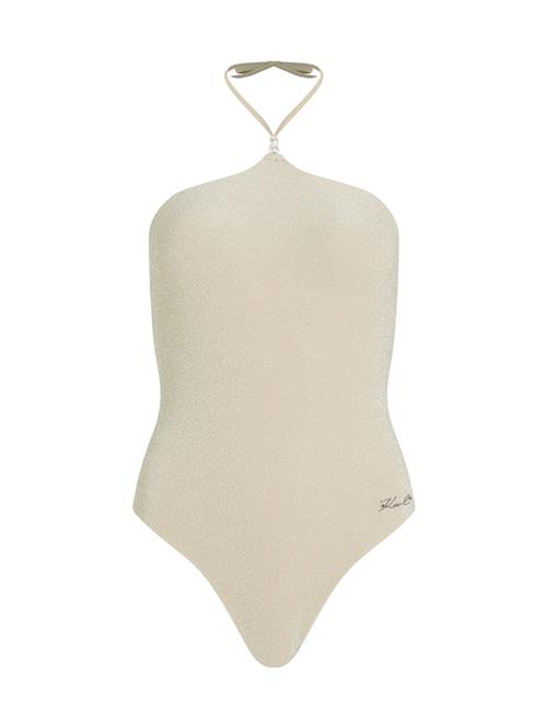 Karl Lagerfeld Badedragt  ecru / sølv / perlehvid