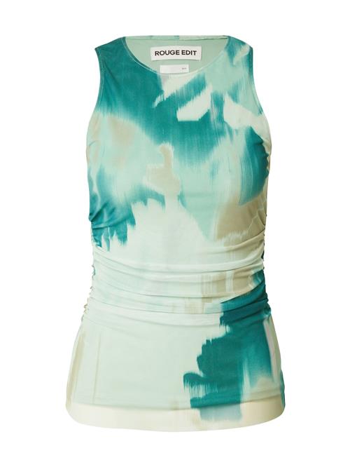 VILA ROUGE EDIT Overdel 'ROUMESSA'  beige / smaragd / hvid