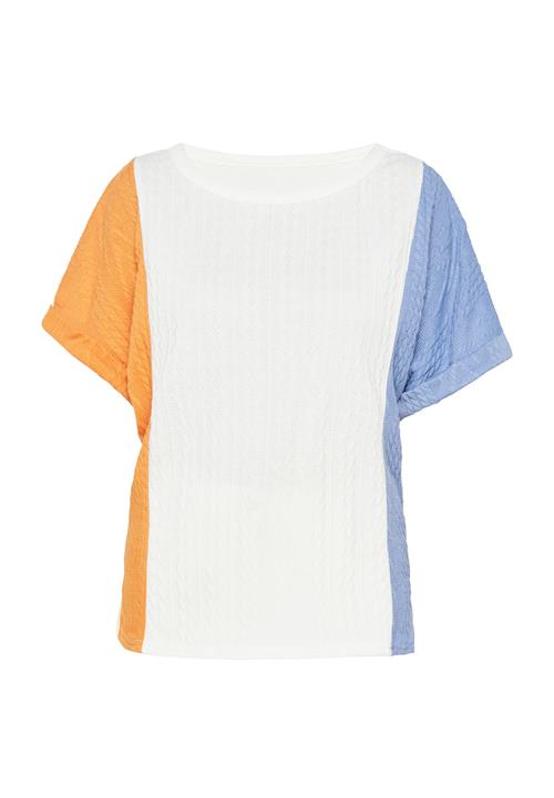 usha BLUE LABEL Shirts  blue denim / orange / hvid