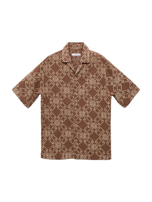 MANGO MAN Skjorte 'SAONA'  brun / cappuccino