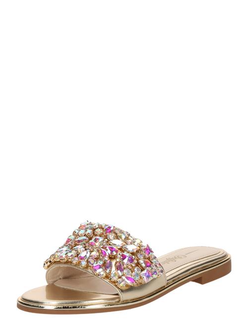 BUFFALO Pantoletter 'Kira'  lyseblå / guld / pink