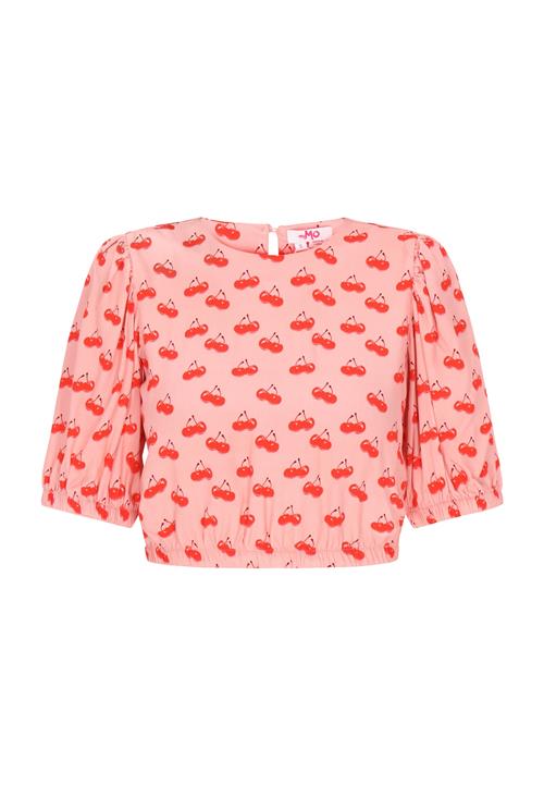 MYMO Bluse  grøn / pastelpink / rød