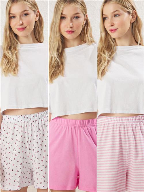 Trendyol Pyjamasbukser  pink / lyserød / pitaya / hvid