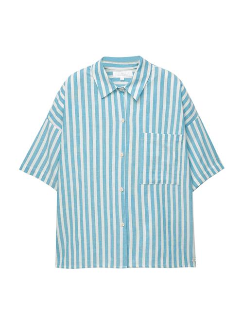 Pull&Bear Bluse  lyseblå / hvid