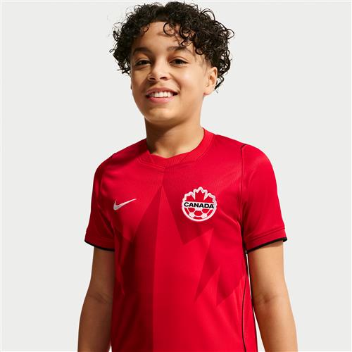 Canada 2026 Stadium Home Nike Dri-FIT Replica Football-spillertrøje til større børn - rød