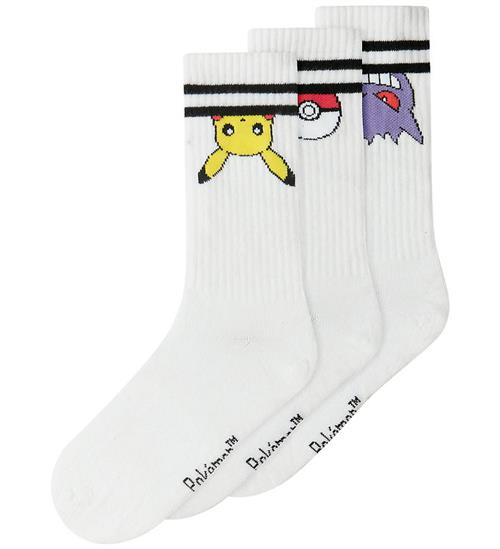 Name It Strømper - Pokémon - 3-pak - NkmMorten - Bright White