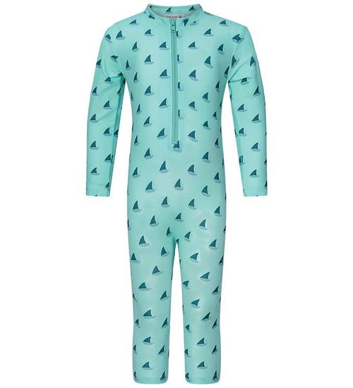 Petit Crabe Badeheldragt - Lou Basic - UPF 50+ - Aqua/Boat